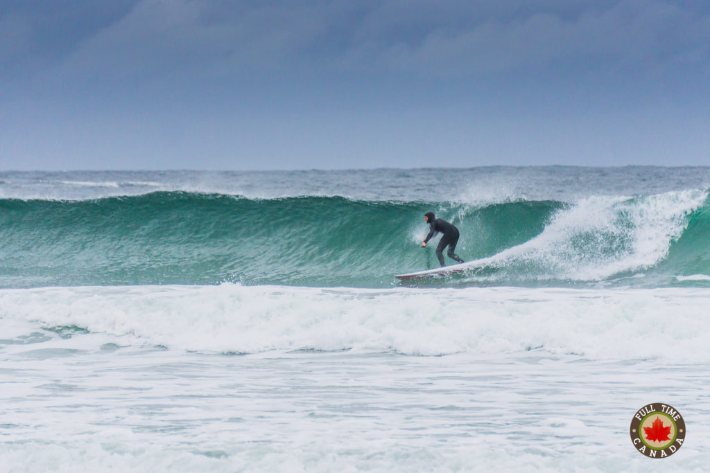 Cox Bay Surfer Best Beach in Canada